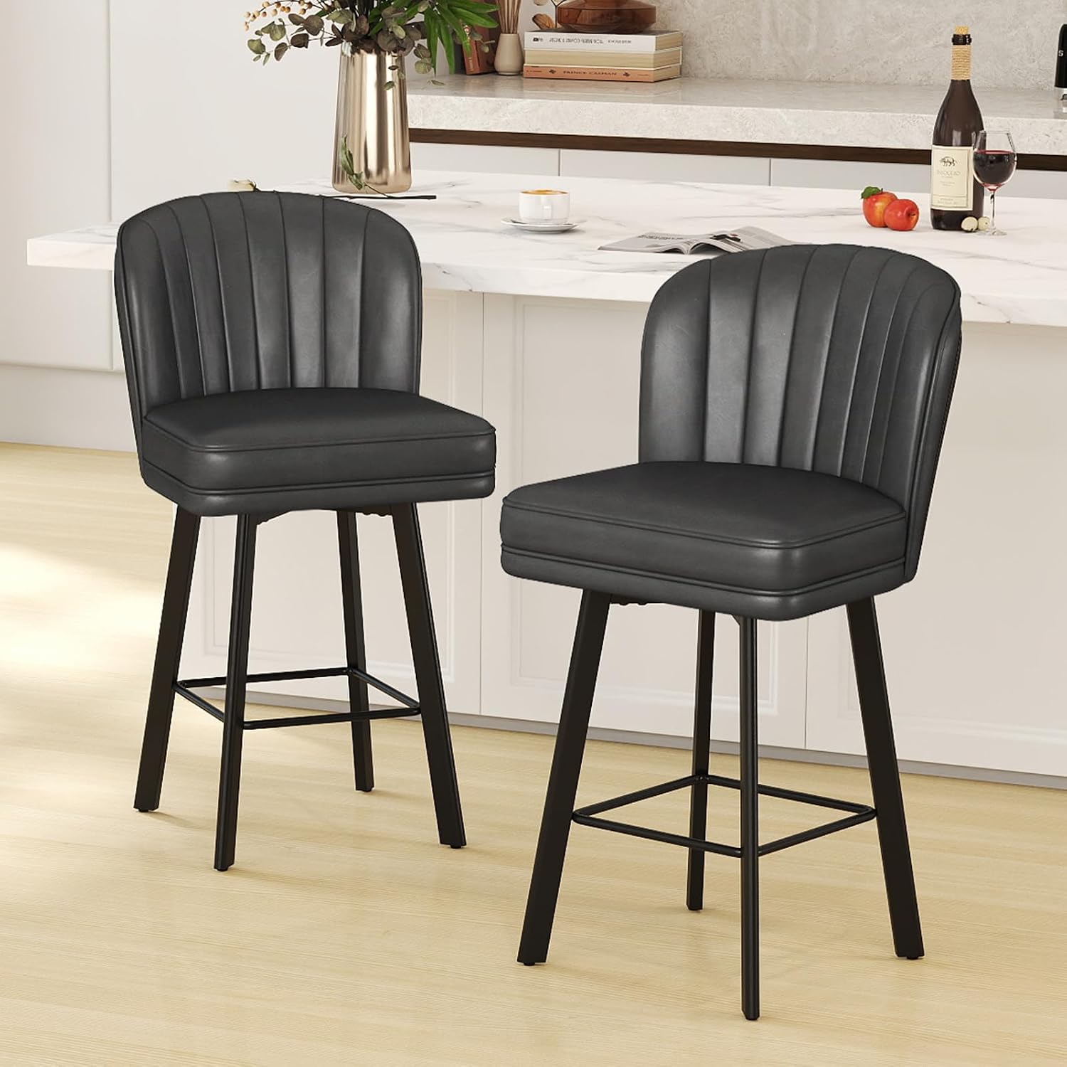 Commercial Kitchen And Bar - Modern Swivel Counter Height Bar Stools