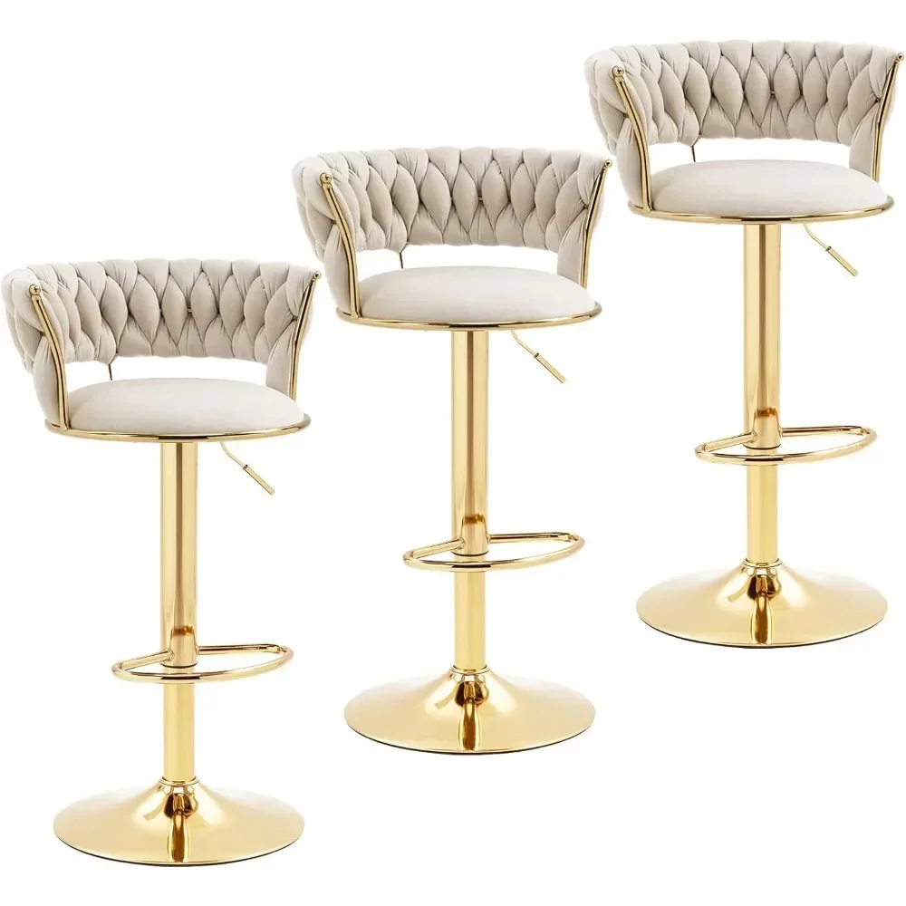 Commercial Kitchen And Bar - Modern Velvet Bar Stools Set of