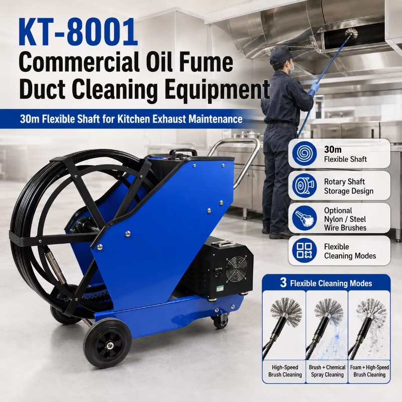 Commercial Kitchen Exhaust Cleaning - KT-8001 Commercial Oil Fume Duct Cleaning