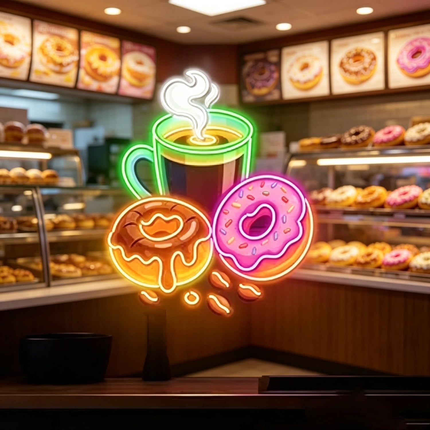 Donuts LED Neon Sign USB Power - Commercial Kitchen Light recension och pris