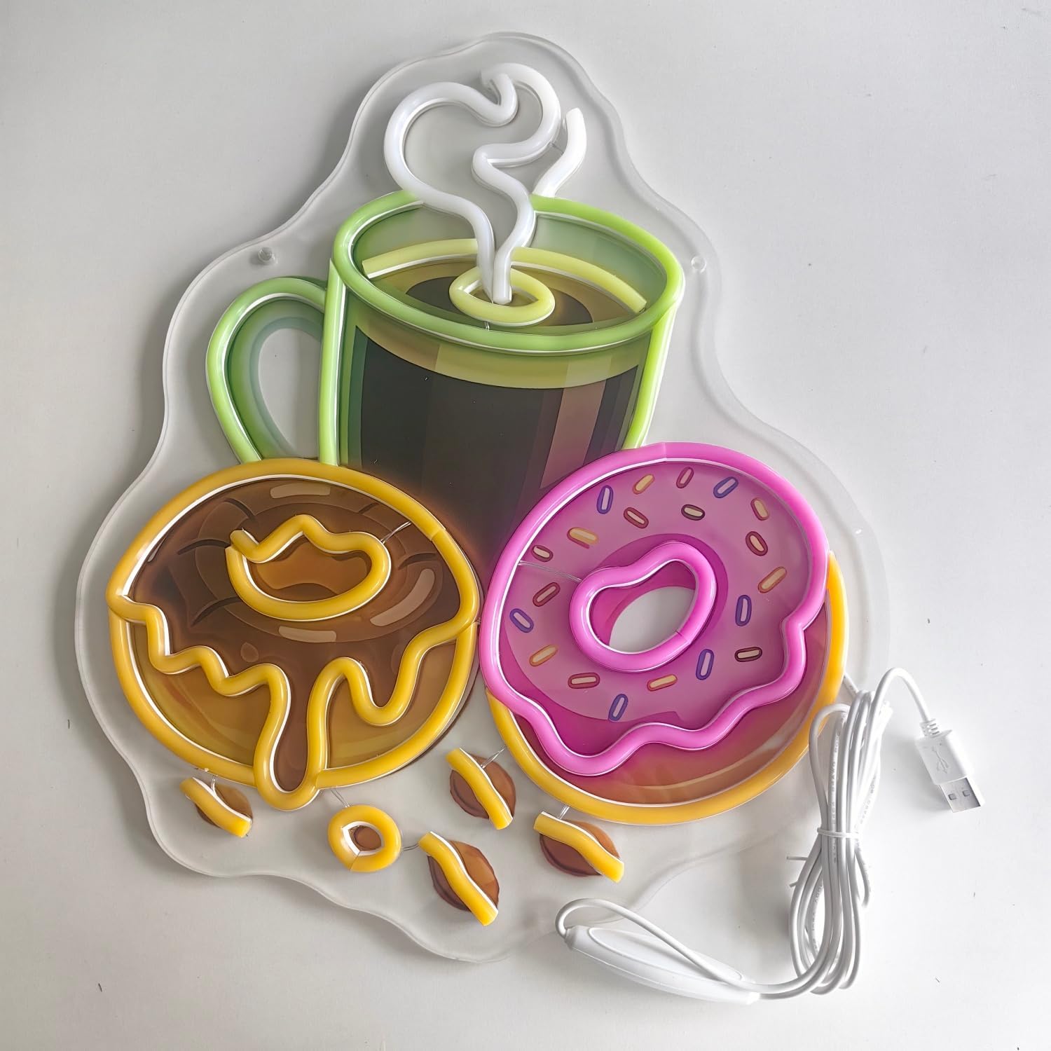 Donuts LED Neon Sign USB Power - Commercial Kitchen Light recension och pris