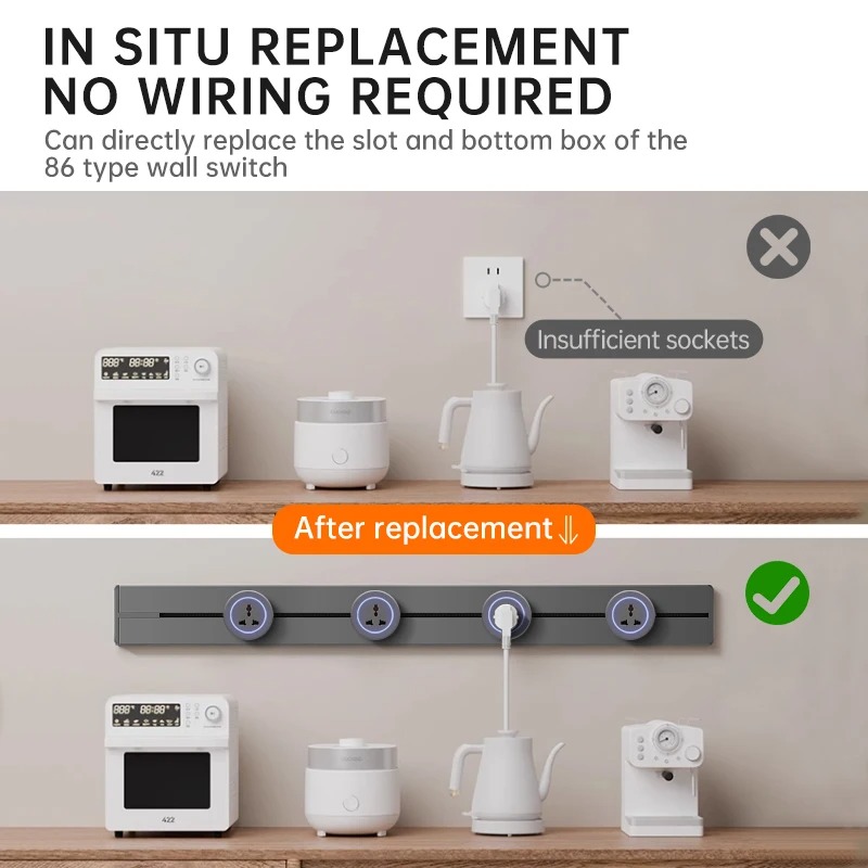 Hidden Wall Socket Power Rail  - Commercial Kitchen Swing Door recension och pris