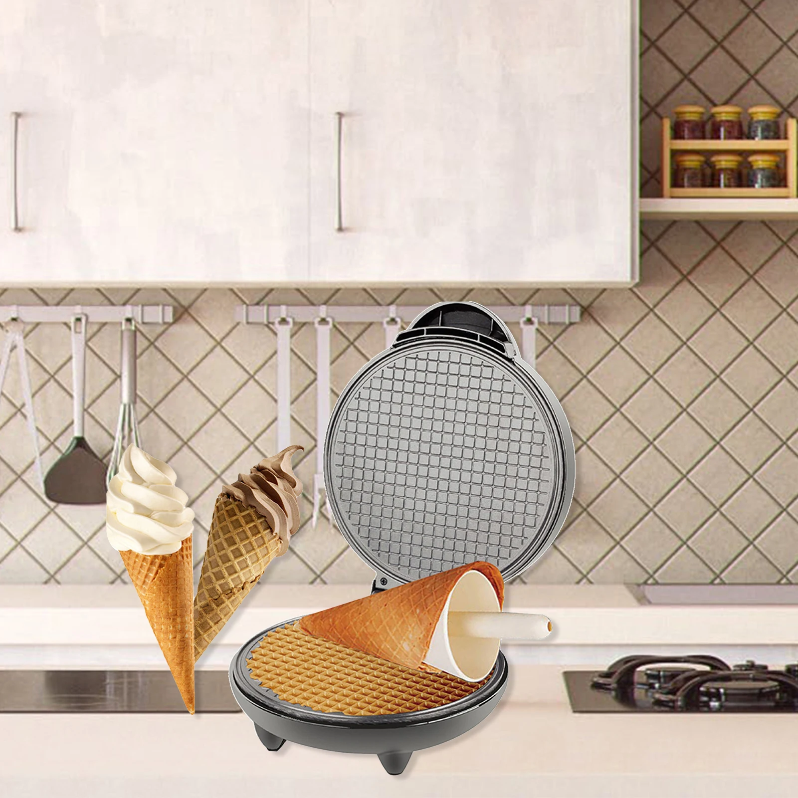1200W Waffle Maker Nonstick Ba - Waffle Maker Commercial recension och pris
