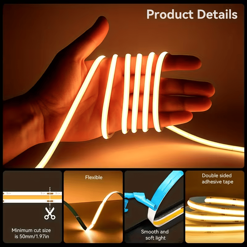 USB LED Strip Lights 5V 320LED - Commercial Kitchen Light recension och pris