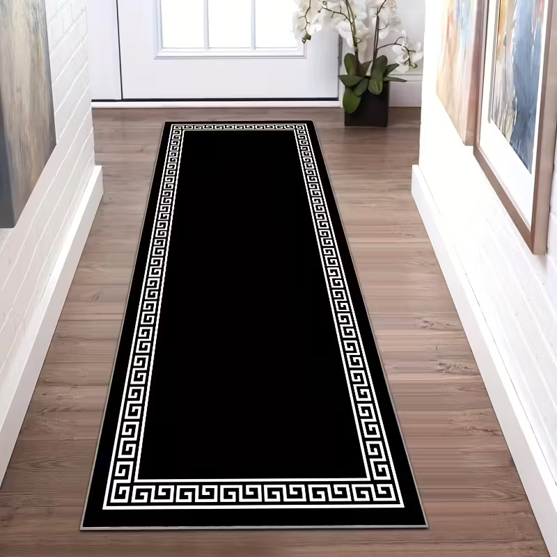 Black White Greek Key Border R - Commercial Kitchen Mats Anti Fatigue recension och pris