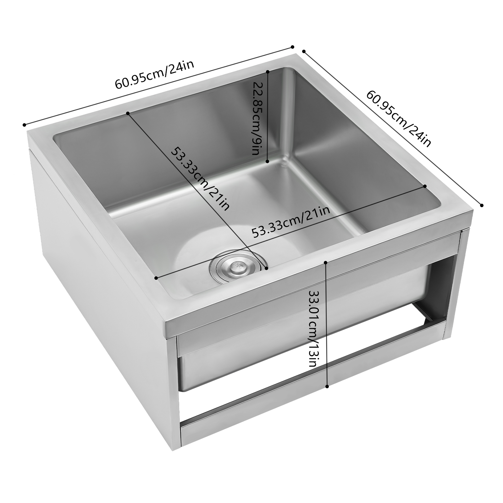 Stainless Steel Floor Mop Sink - Commercial Kitchen Deep Cleaning recension och pris