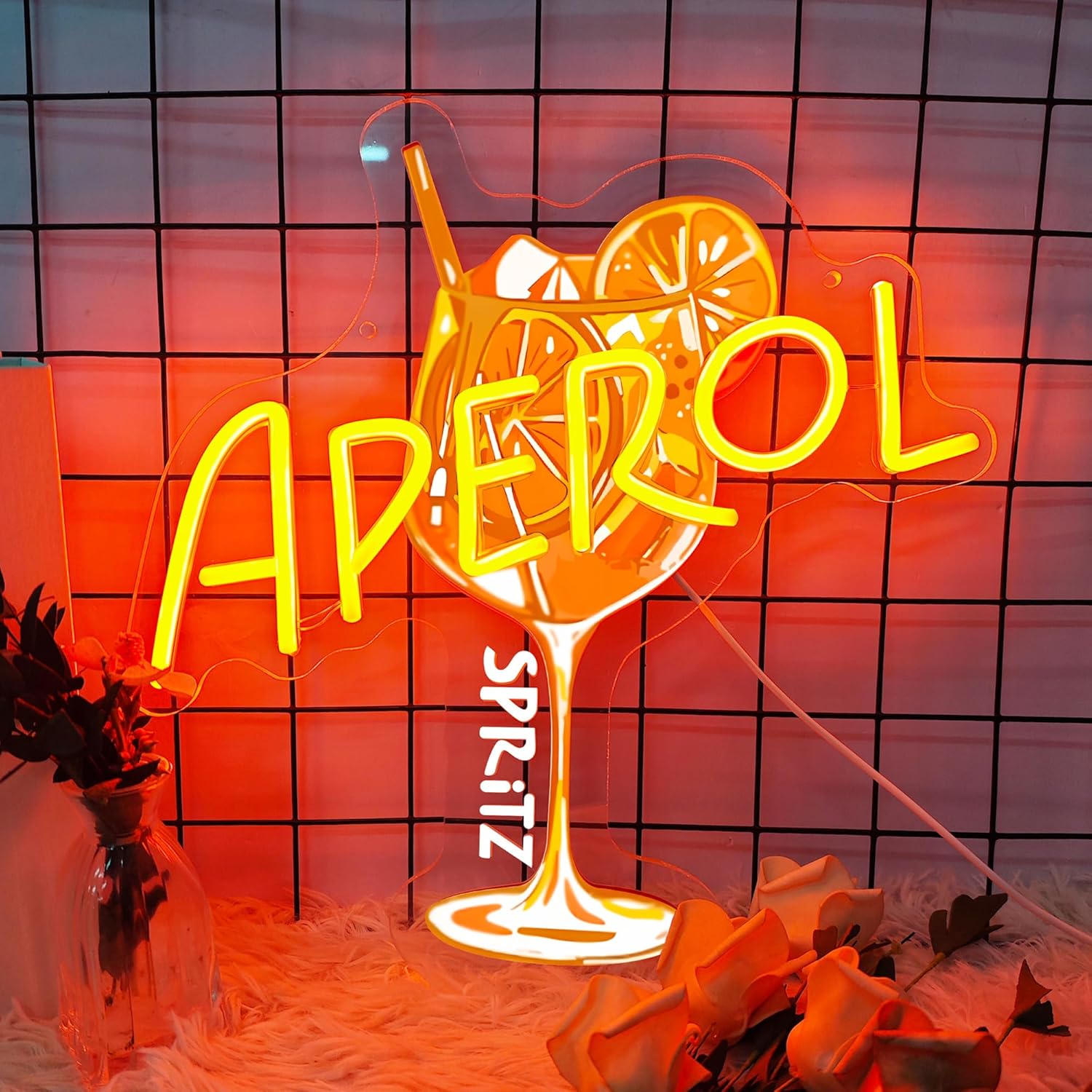 Orange/Aperol Spritz Neon Sign - Commercial Kitchen Light recension och pris