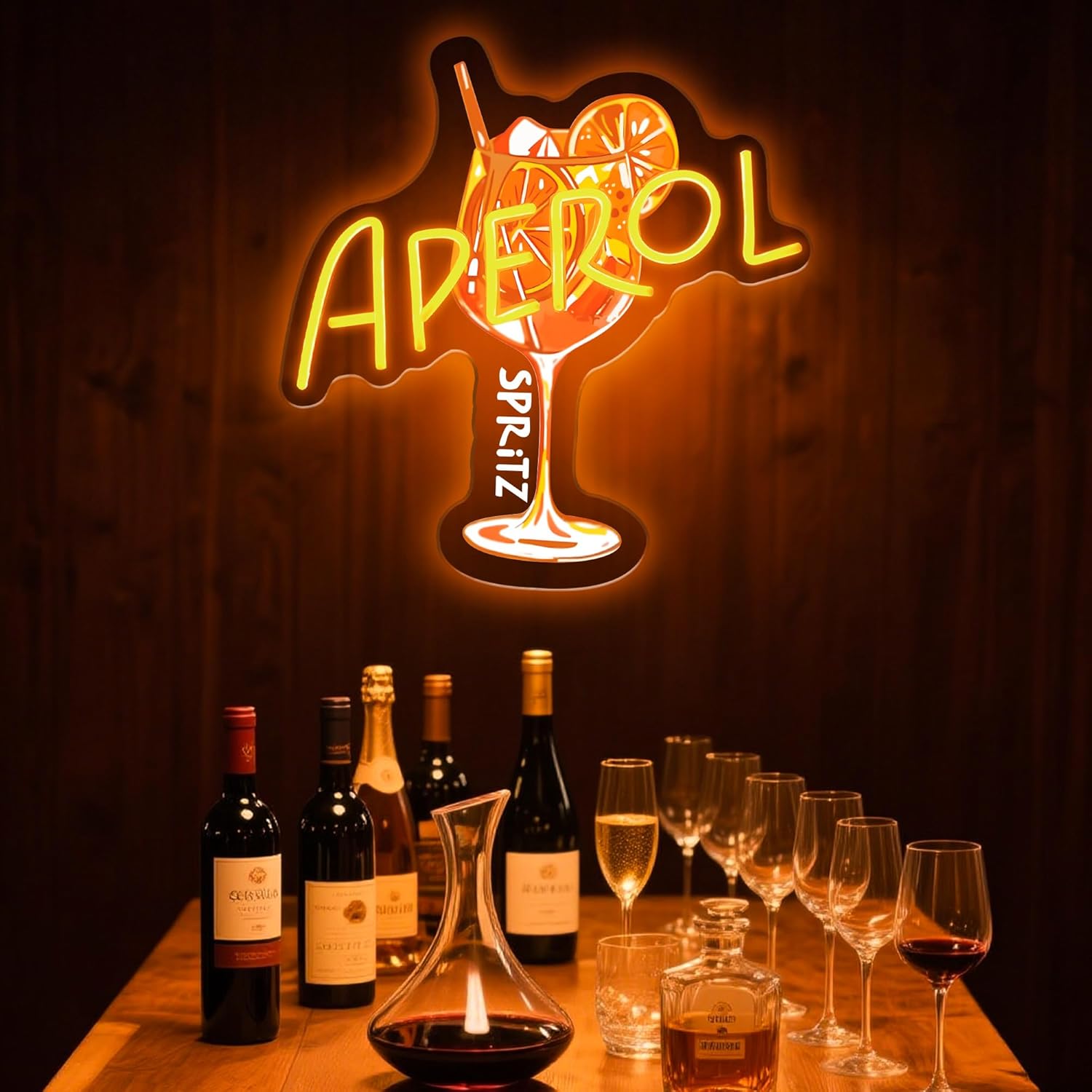 Orange/Aperol Spritz Neon Sign - Commercial Kitchen Light recension och pris