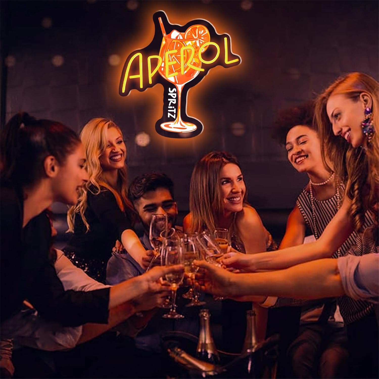 Orange/Aperol Spritz Neon Sign - Commercial Kitchen Light recension och pris
