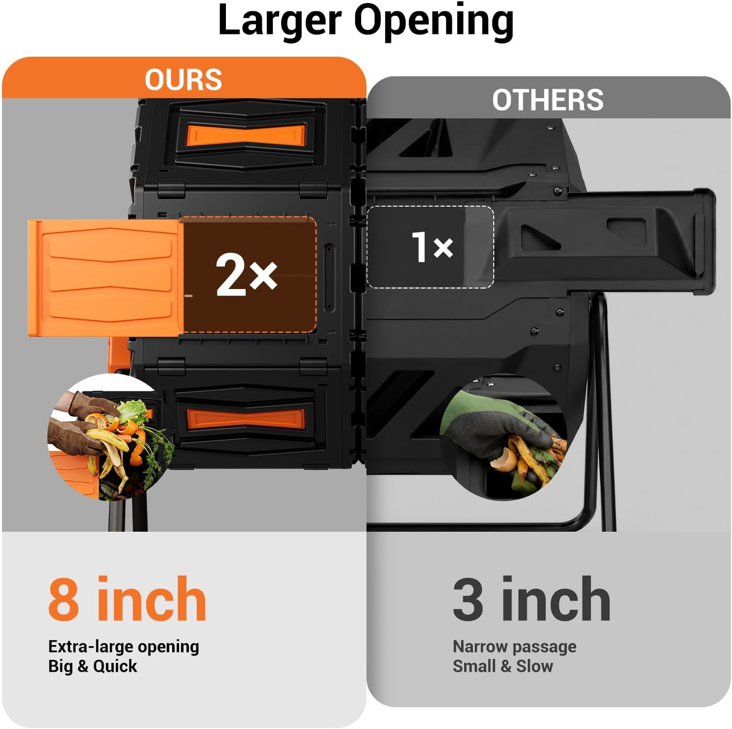 Outdoor Compost Tumbler Bin Du - Commercial Kitchen Swing Door recension och pris