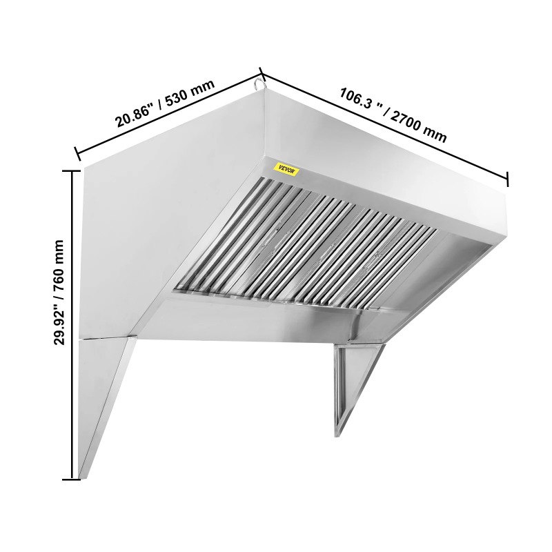 4/5/6/7/8/9FT Commercial Exhau - Commercial Kitchen Vent recension och pris